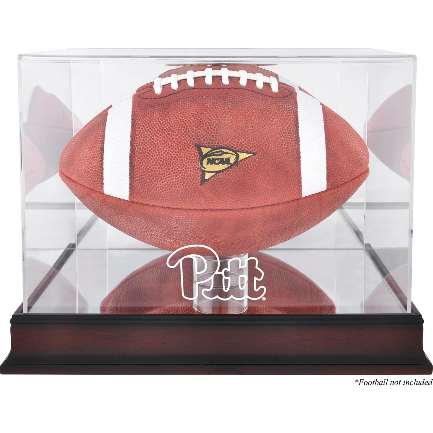 Pittsburgh Panthers Mahogany Base Logo Football Case with Mirror Back