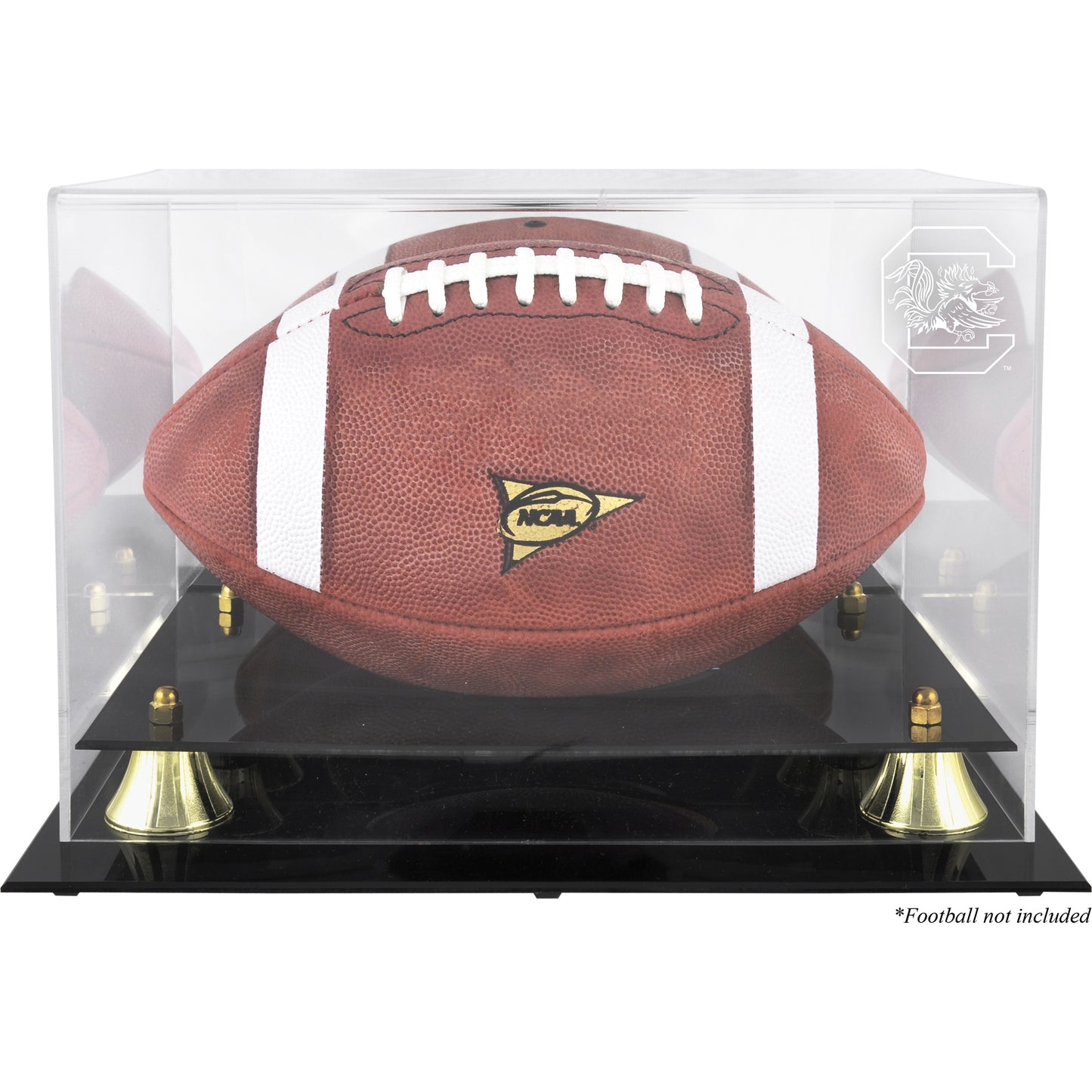 South Carolina Gamecocks Golden Classic Logo Football Display Case with Mirror Back