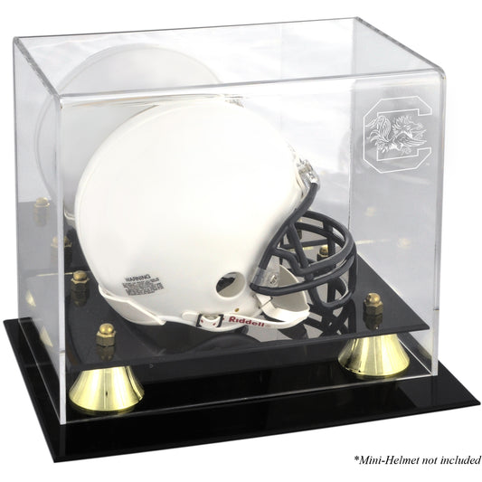 South Carolina Gamecocks Golden Classic Logo Mini Helmet Display Case