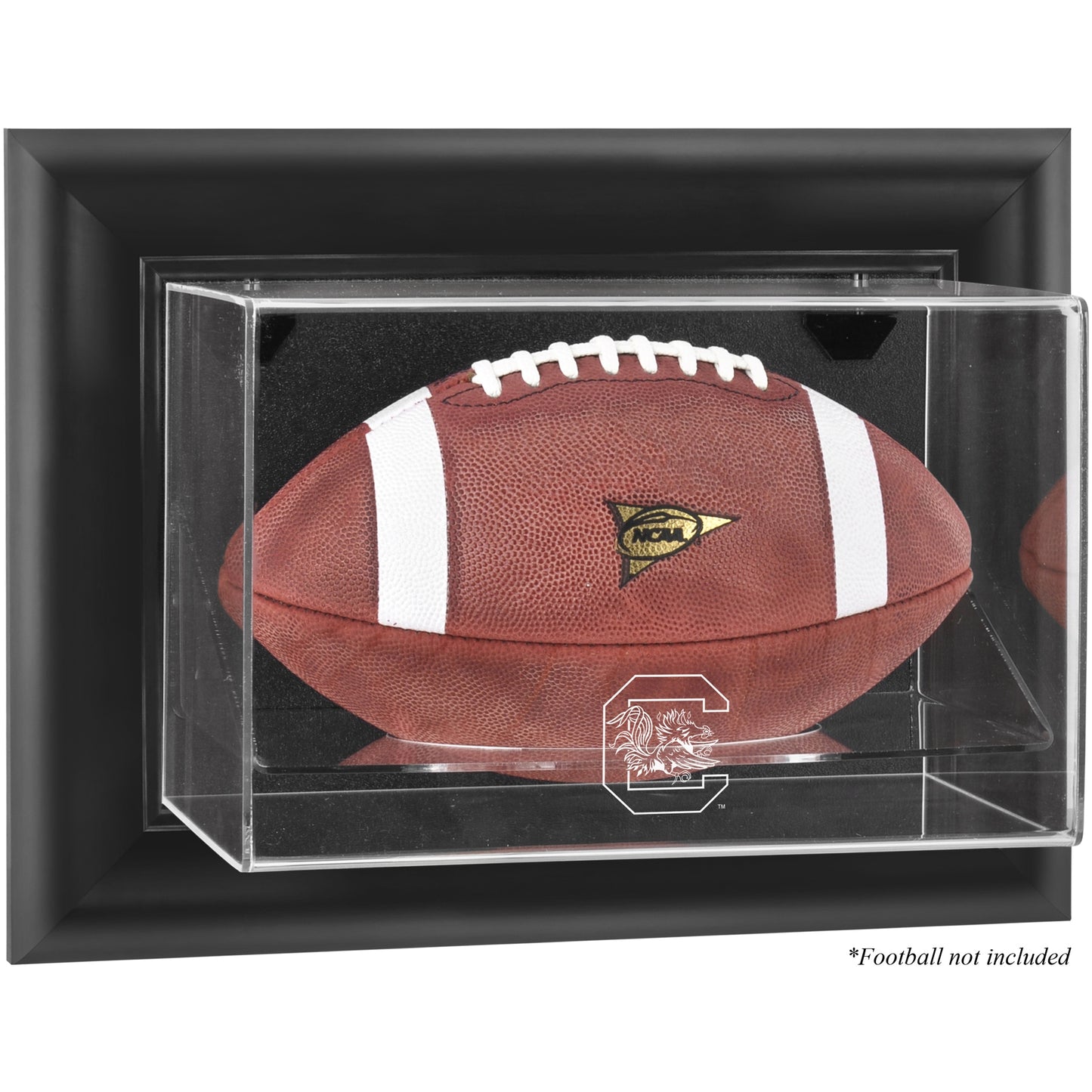 South Carolina Gamecocks Black Framed Wall-Mountable Football Display Case