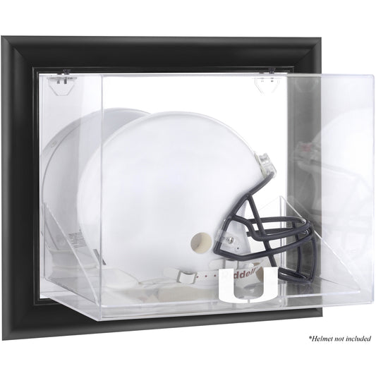 Miami Hurricanes Black Framed Wall-Mountable Helmet Display Case