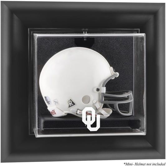 Oklahoma Sooners Black Framed Wall-Mountable Mini Helmet Display Case