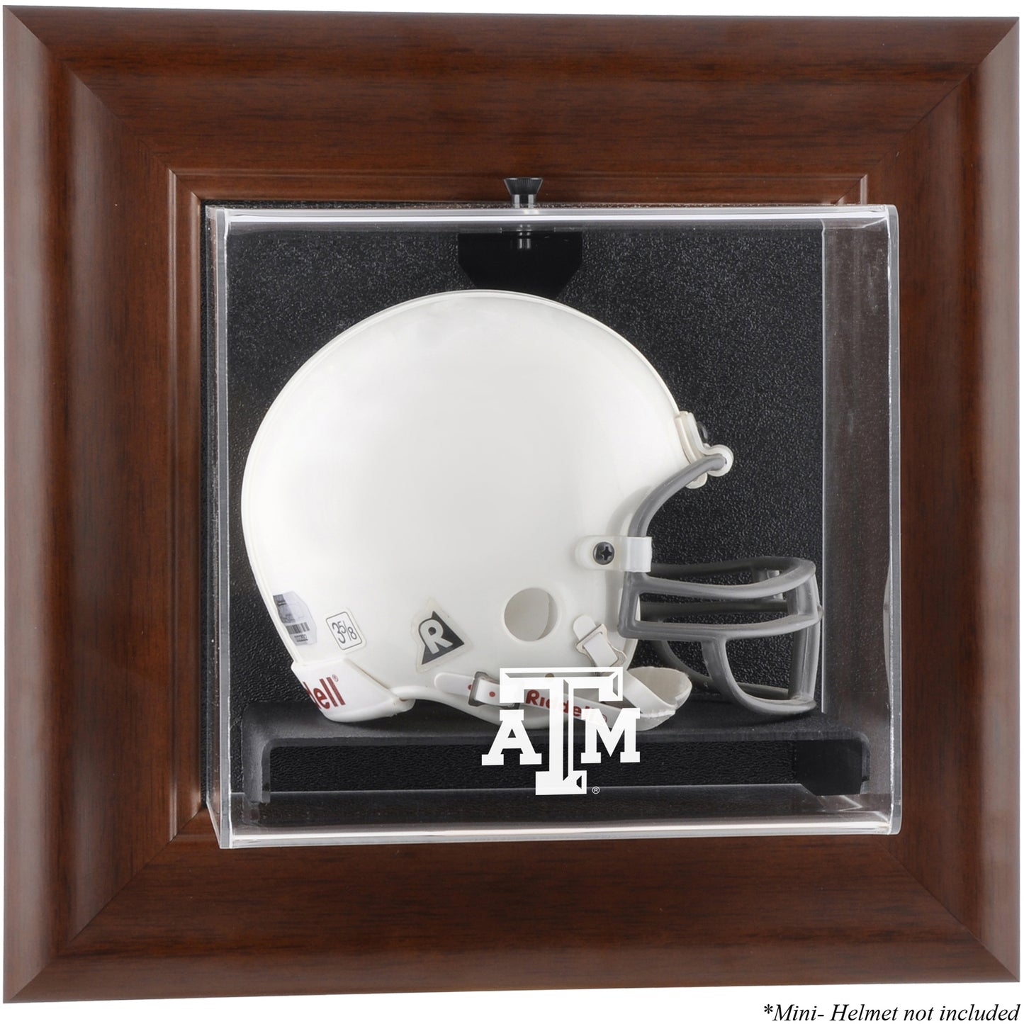 Texas A&M Aggies Brown Framed Wall-Mountable Mini Helmet Display Case