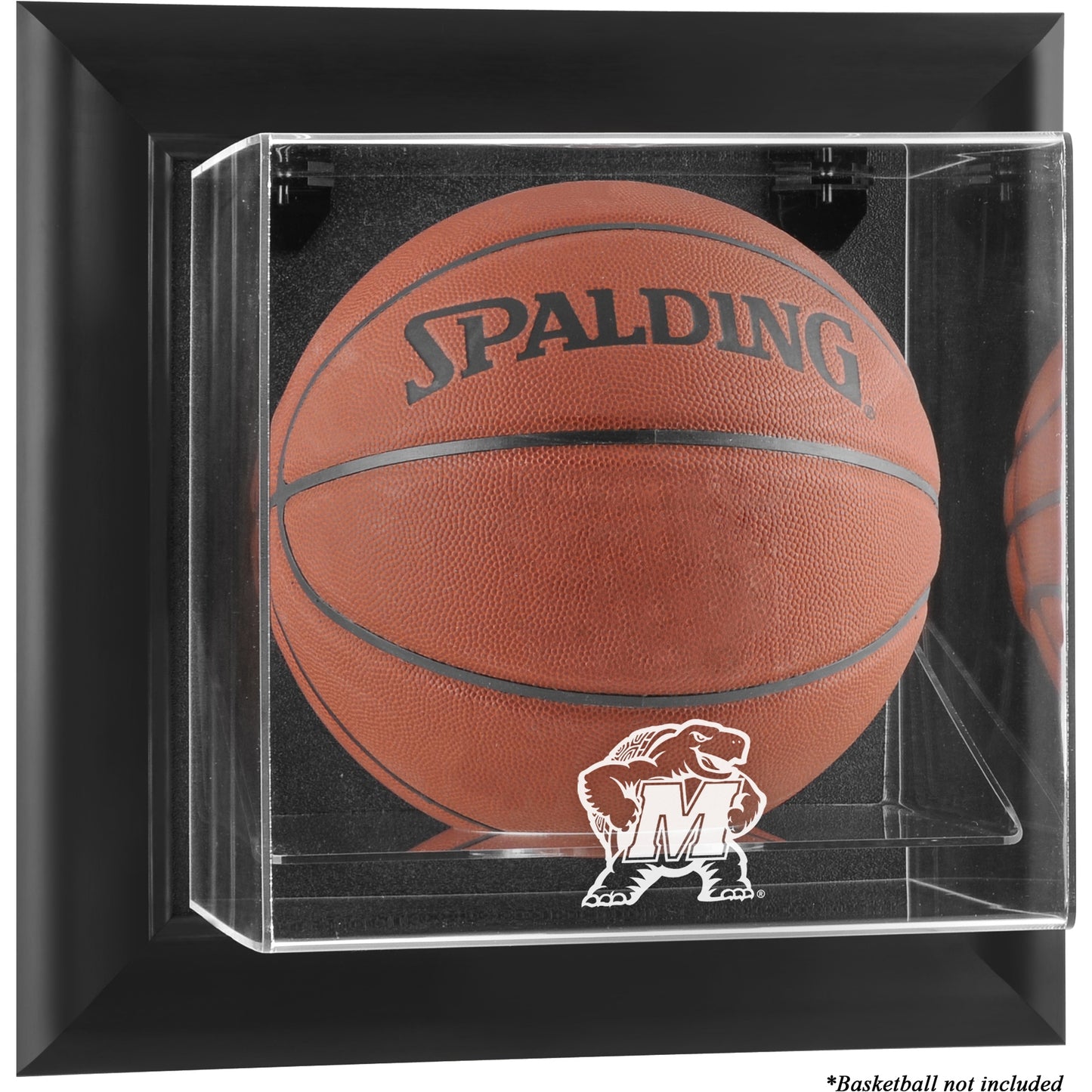 Maryland Terrapins Black Framed Wall-Mountable Basketball Display Case