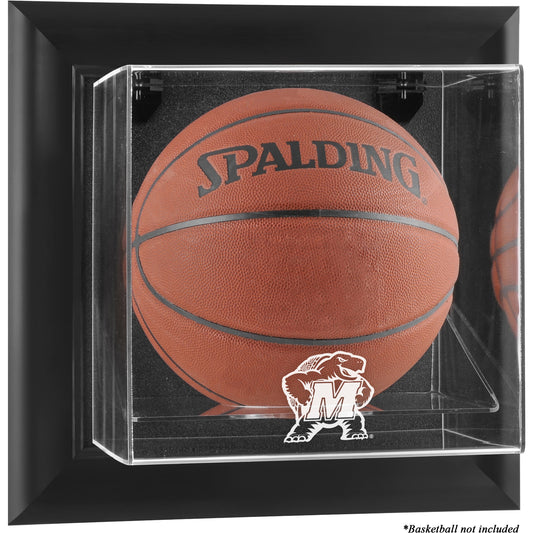Maryland Terrapins Black Framed Wall-Mountable Basketball Display Case