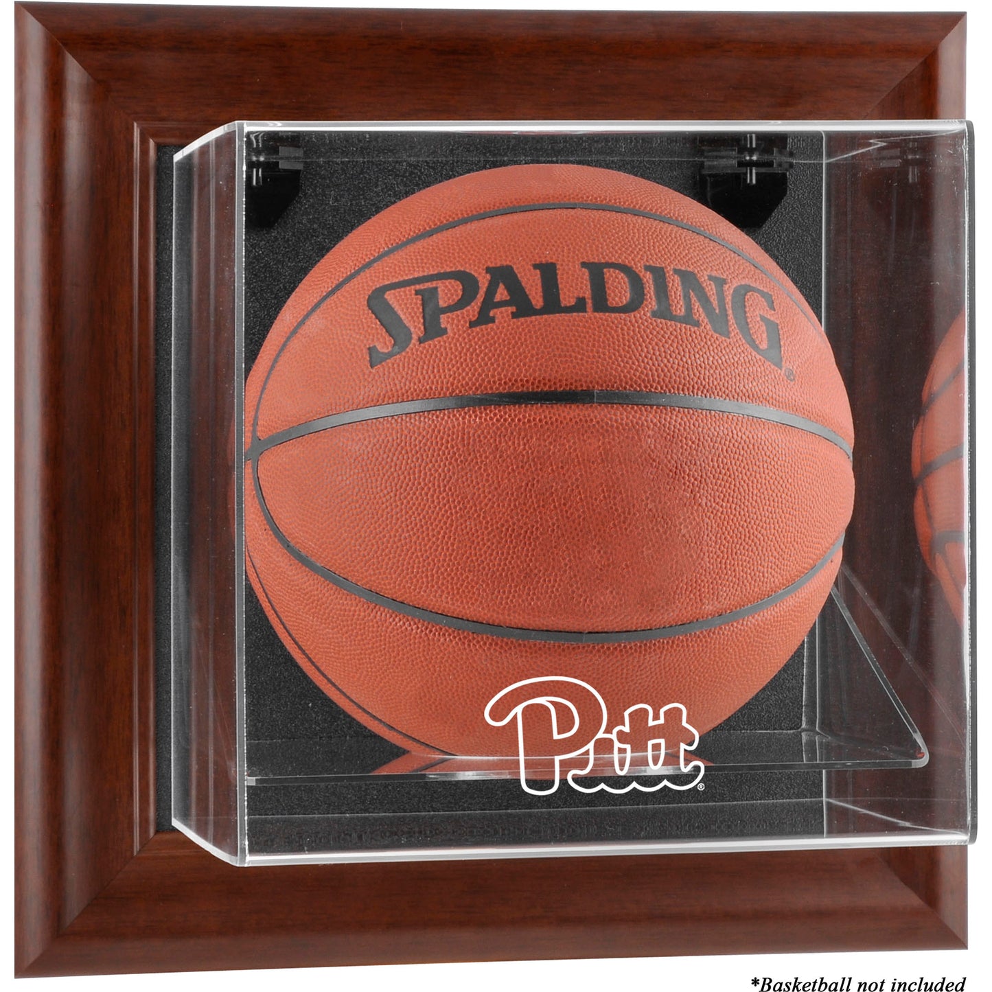 Pittsburgh Panthers Brown Framed Wall-Mountable Basketball Display Case