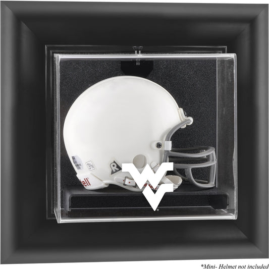 West Virginia Mountaineers Black Framed Wall-Mountable Mini Helmet Display Case