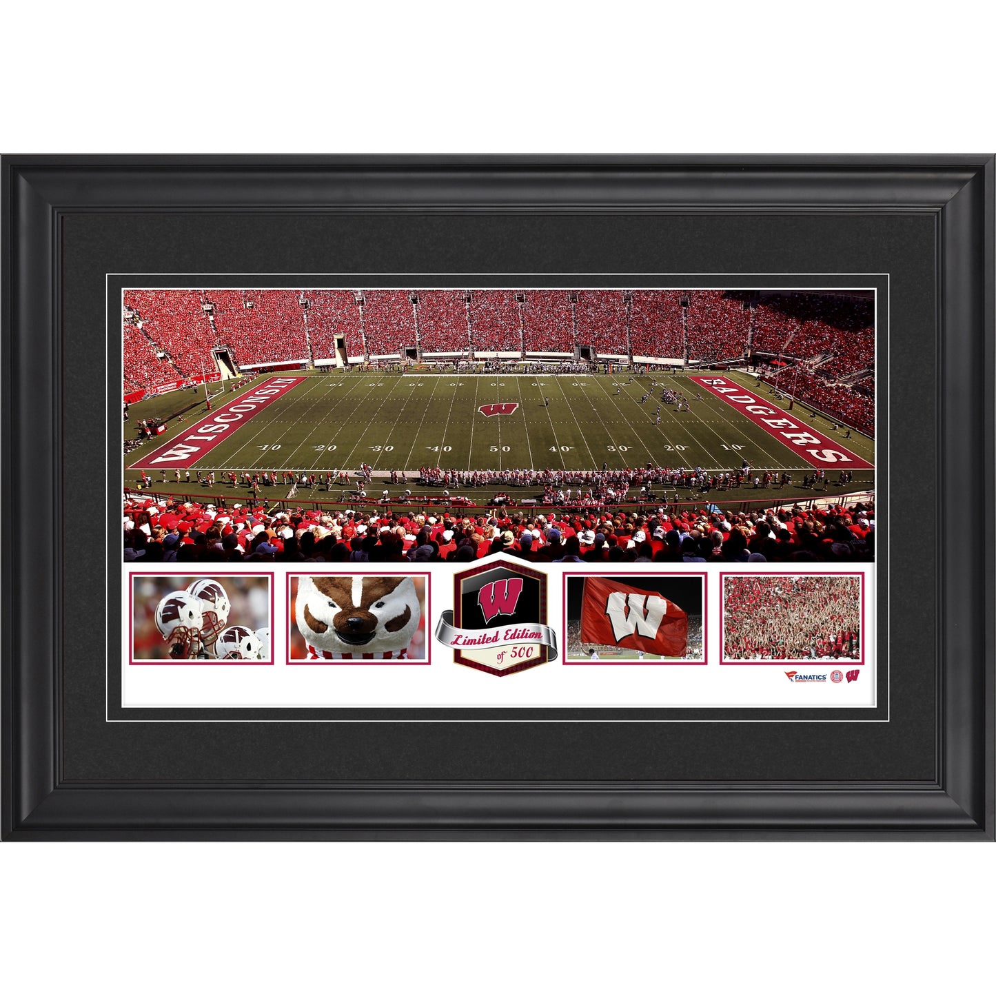 Camp Randall Stadium Wisconsin Badgers Framed Panoramic Collage-Limited Edition of 500