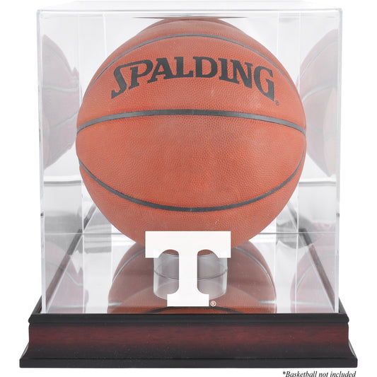 Tennessee Volunteers Mahogany Antique Finish Basketball Display Case with Mirror Back