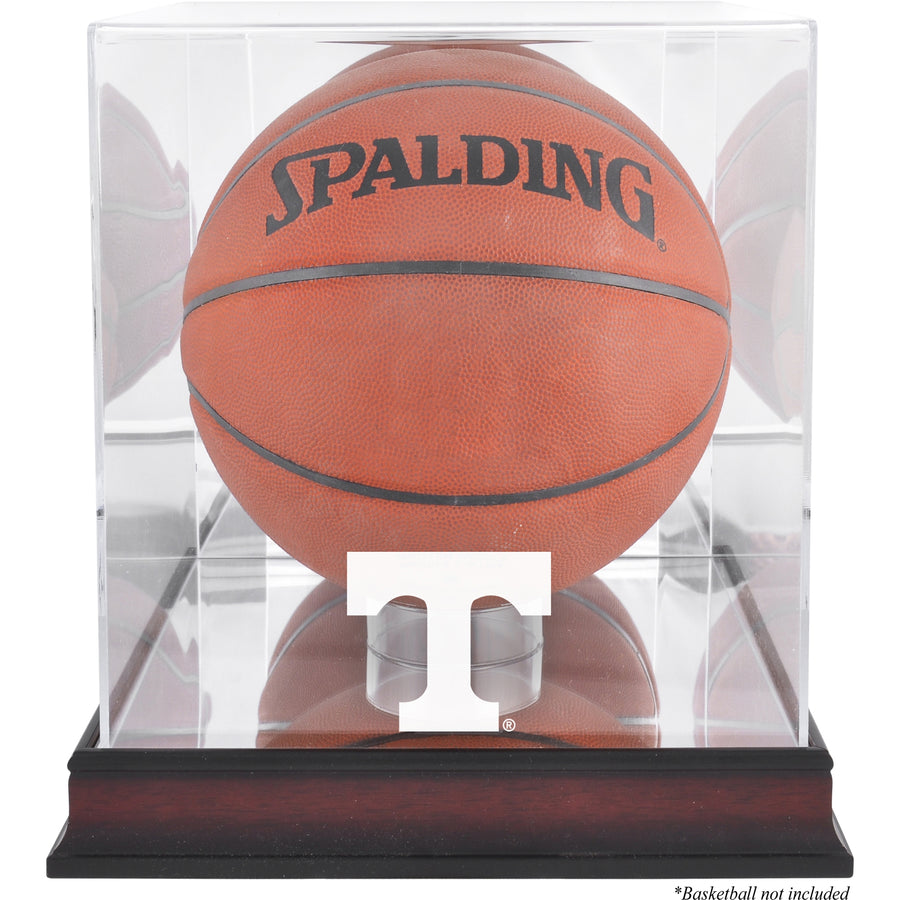 Tennessee Volunteers Mahogany Antique Finish Basketball Display Case with Mirror Back