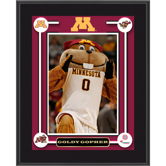 Minnesota Golden Gophers Goldy Mascot 10.5'' x 13'' Sublimated Plaque