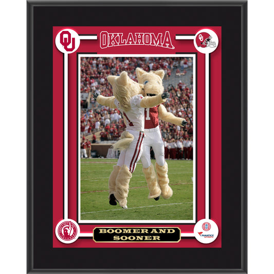 Oklahoma Sooners Boomer & Sooner Mascot 10.5'' x 13'' Sublimated Plaque