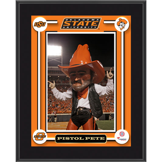 Oklahoma State Cowboys Pistol Pete Mascot 10.5'' x 13'' Sublimated Plaque