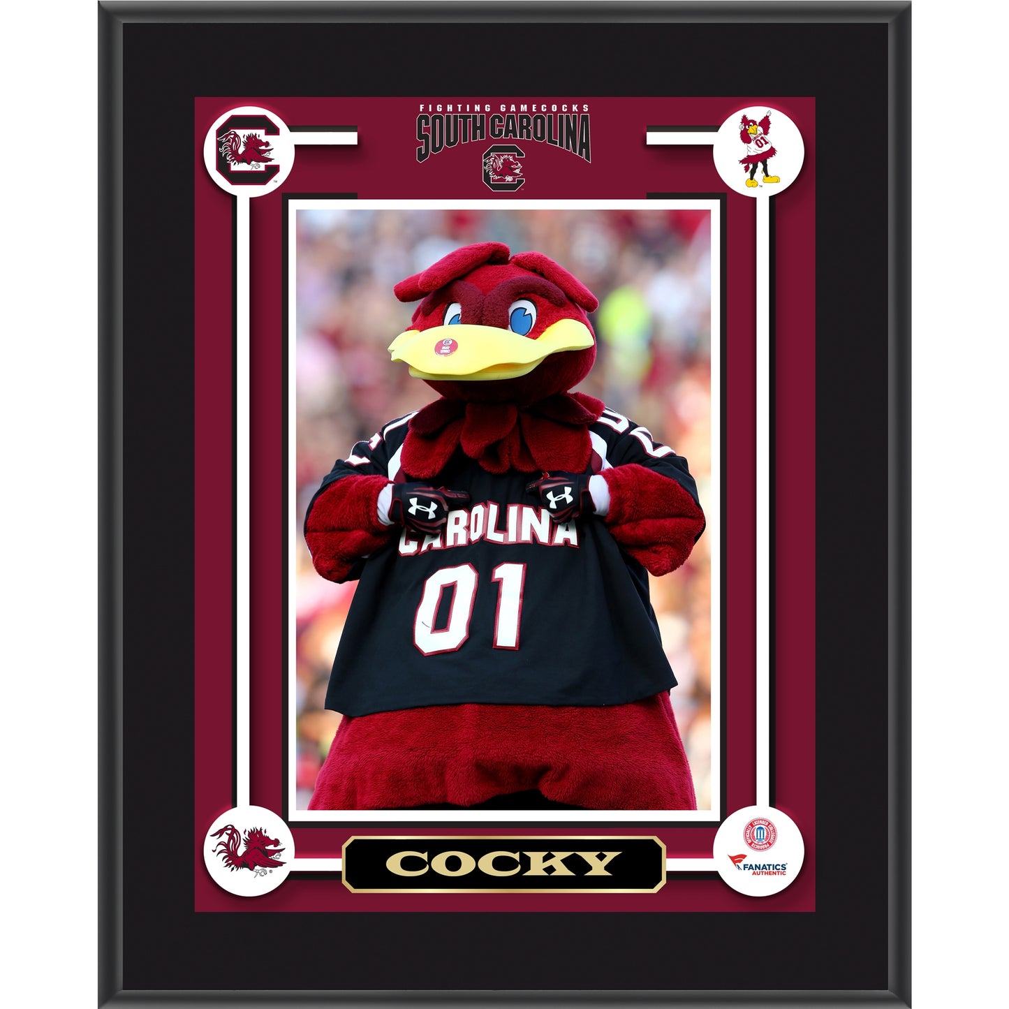 South Carolina Gamecocks Cocky Mascot 10.5'' x 13'' Sublimated Plaque