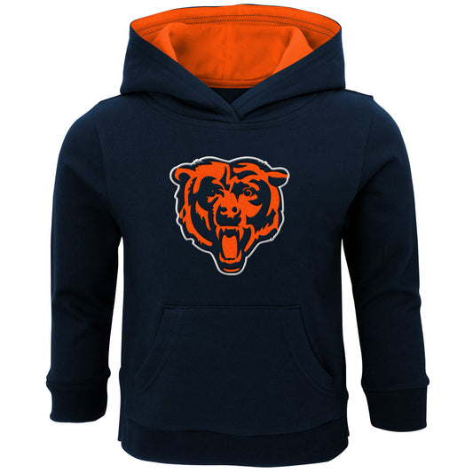 Chicago Bears Toddler Fan Gear Primary Logo Pullover Hoodie - Navy Blue