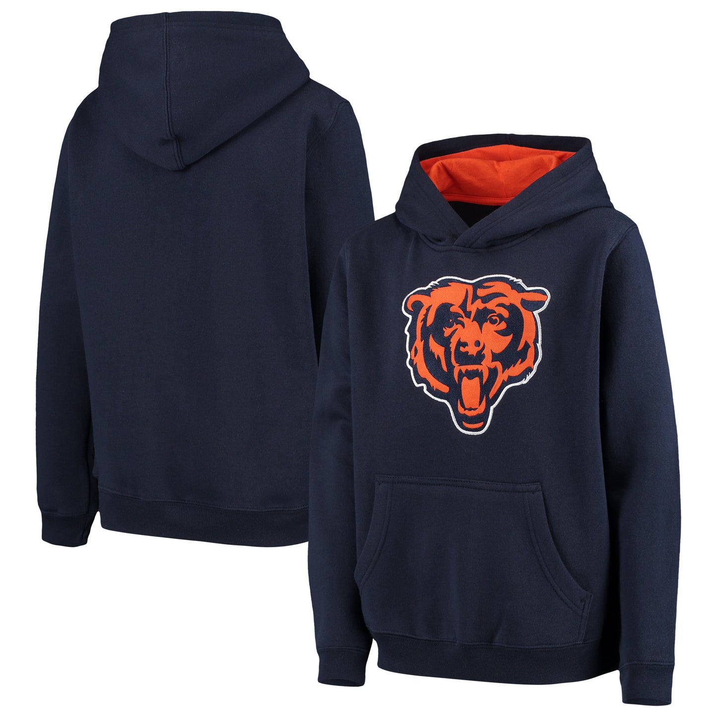 Youth Navy Chicago Bears Fan Gear Prime Pullover Hoodie