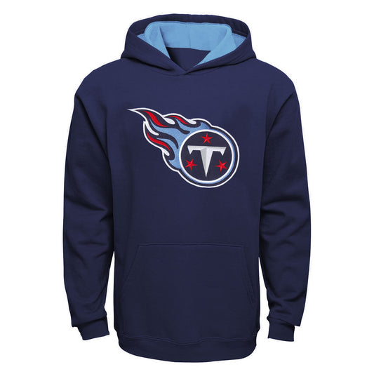 Youth Navy Tennessee Titans Fan Gear Prime Pullover Hoodie