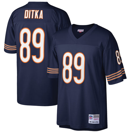 Men's Mitchell & Ness Mike Ditka Navy Chicago Bears Retired Player Legacy Replica Jersey