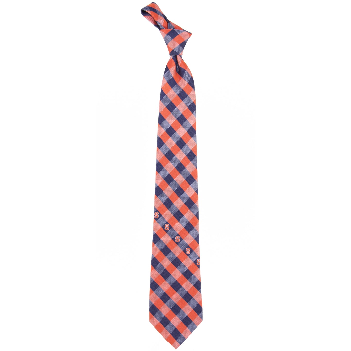 Syracuse Orange Woven Poly Check Tie