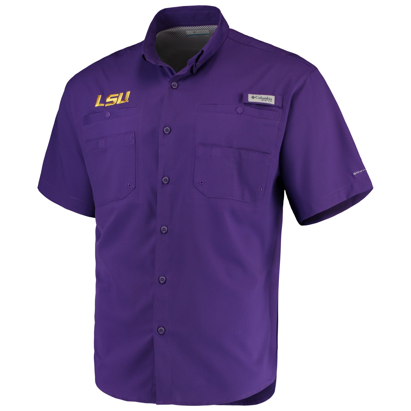 Men's Columbia Purple LSU Tigers PFG Tamiami Shirt