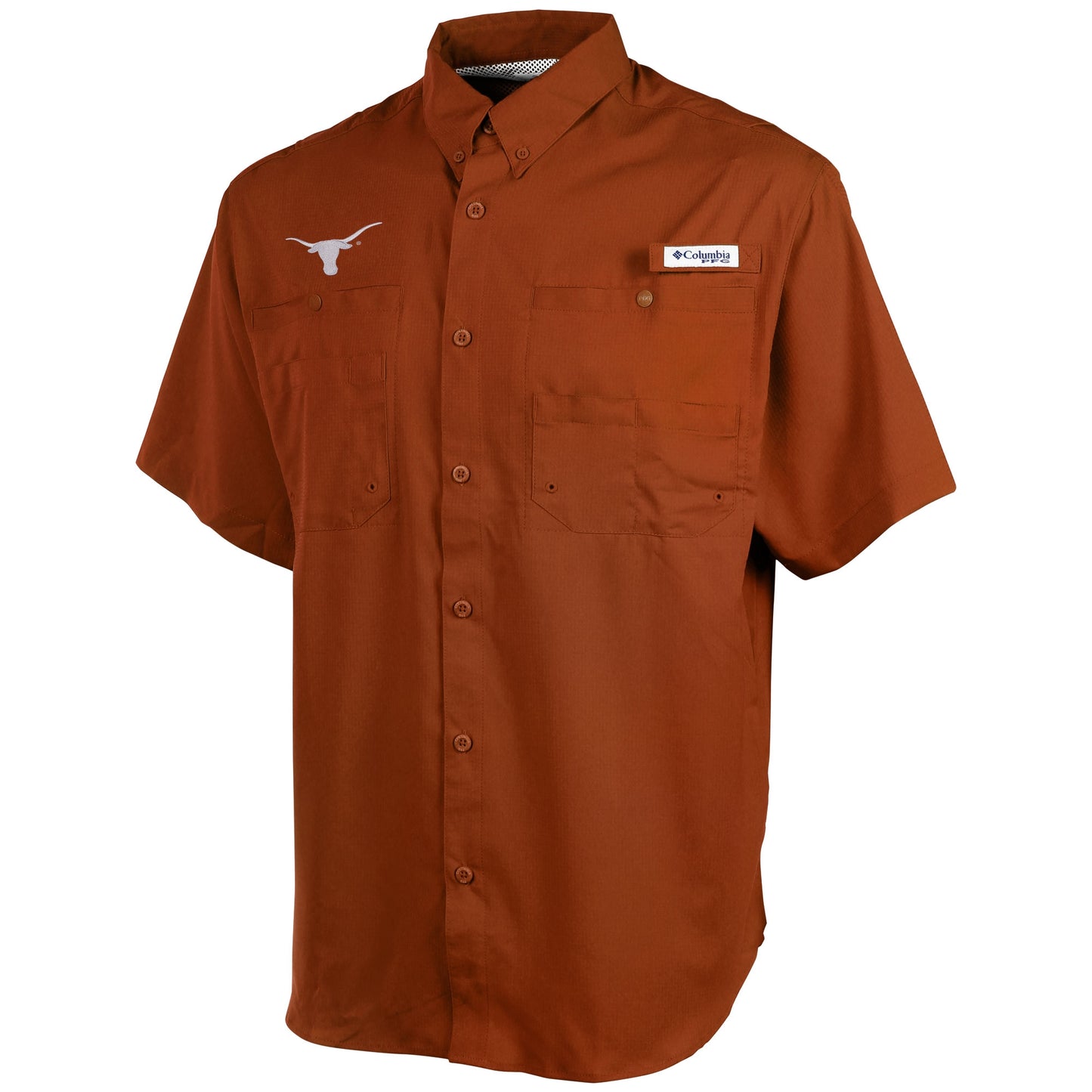 Men's Columbia Texas Orange Texas Longhorns Team PFG Tamiami Shirt