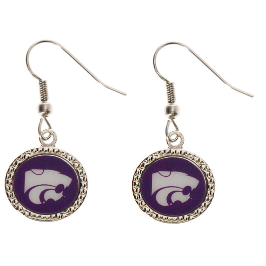 Women's Kansas State Wildcats WinCraft Round Dangle Earrings