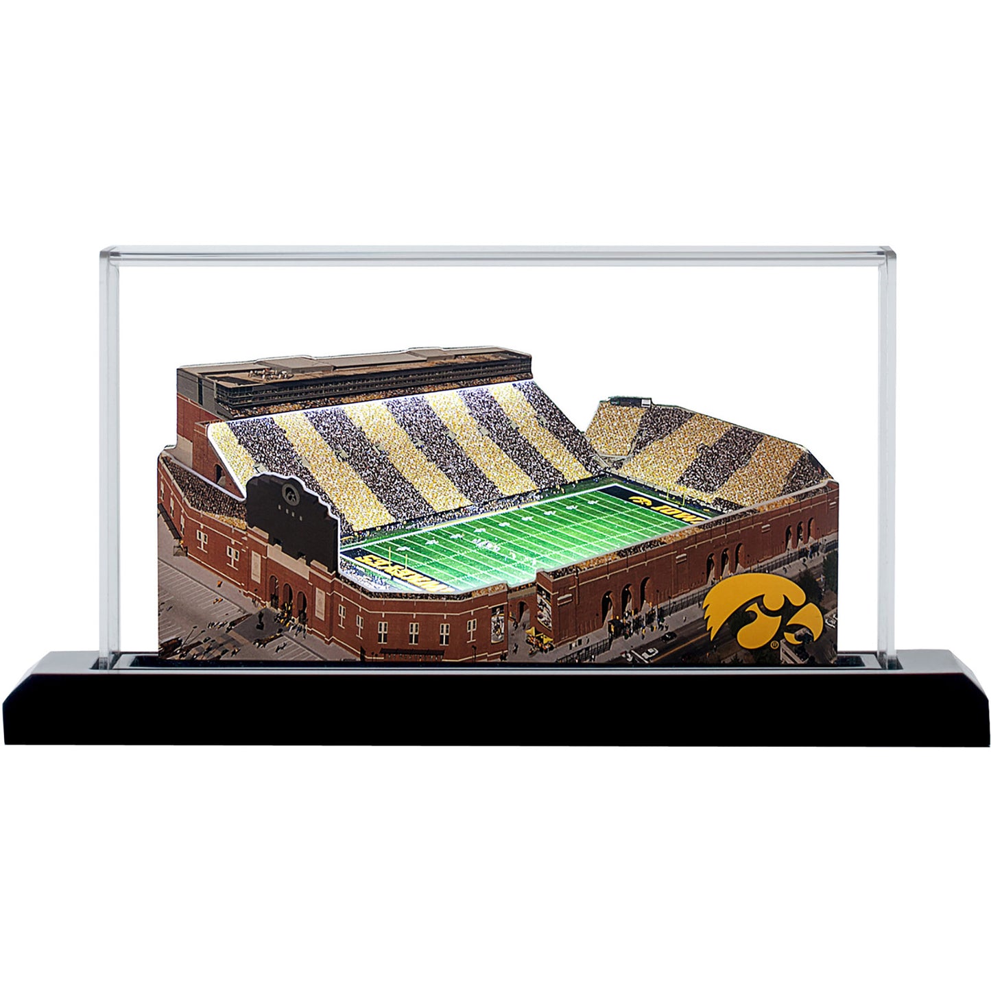 Iowa Hawkeyes 9" x 4" Light Up Stadium with Display Case