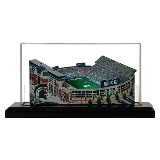 Michigan State Spartans 13" x 6" Light Up Stadium with Display Case