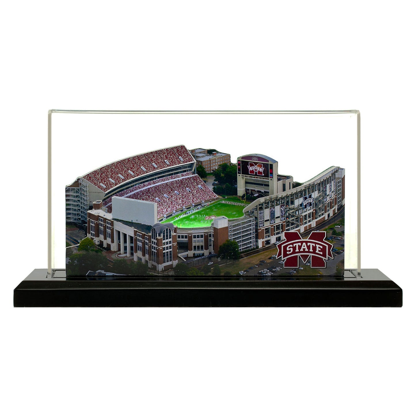 Mississippi State Bulldogs 13" x 6" Light Up Stadium with Display Case