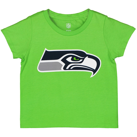 Toddler Neon Green Seattle Seahawks Team Logo T-Shirt