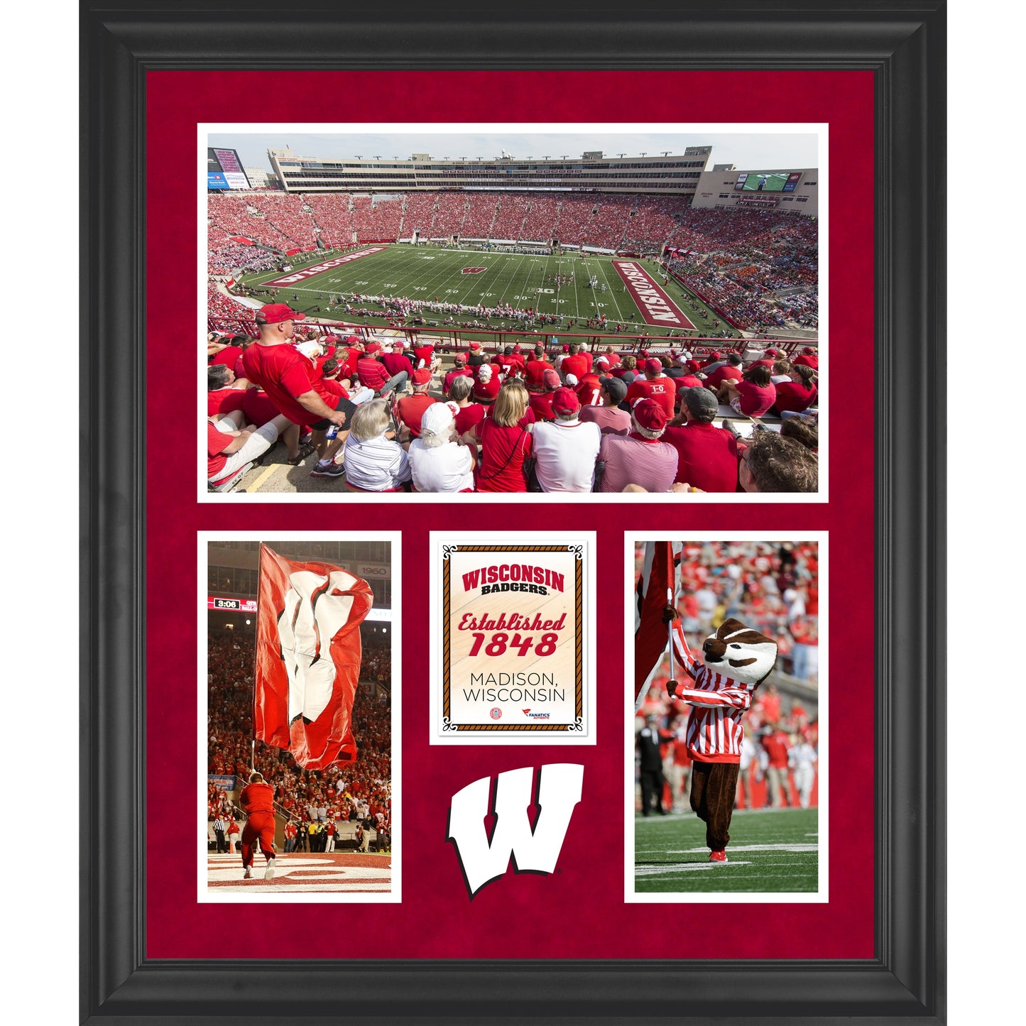 Wisconsin Badgers Camp Randall Stadium Framed 20'' x 24'' 3-Opening Collage