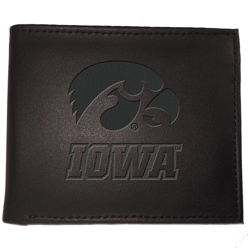 Men's Black Iowa Hawkeyes Hybrid Bi-Fold Wallet