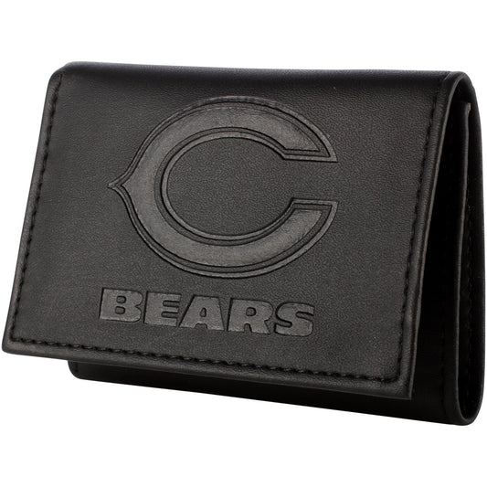 Men's Black Chicago Bears Hybrid Tri-Fold Wallet
