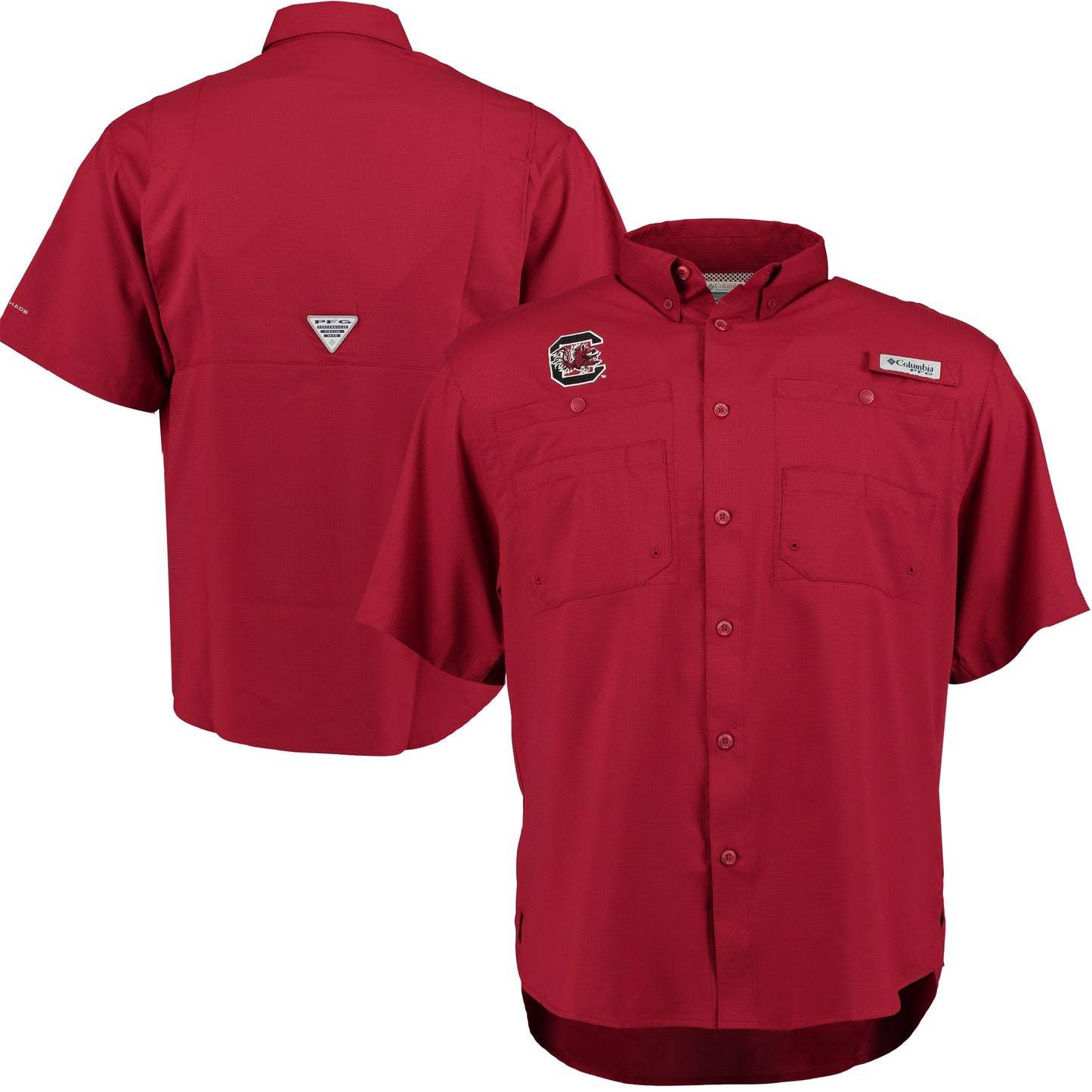 Men's Columbia Garnet South Carolina Gamecocks PFG Tamiami Shirt