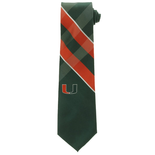 Men's Miami Hurricanes Woven Poly Grid Tie