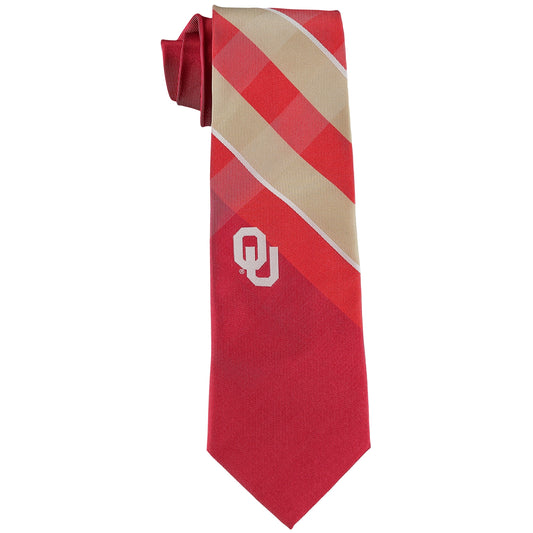 Men's Oklahoma Sooners Woven Poly Grid Tie