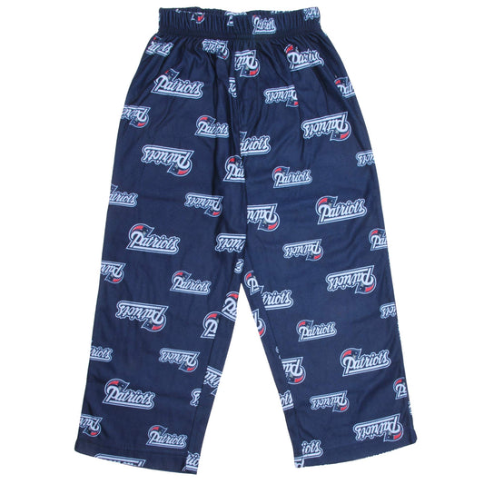 Preschool Navy Blue New England Patriots Allover Logo Printed Pants