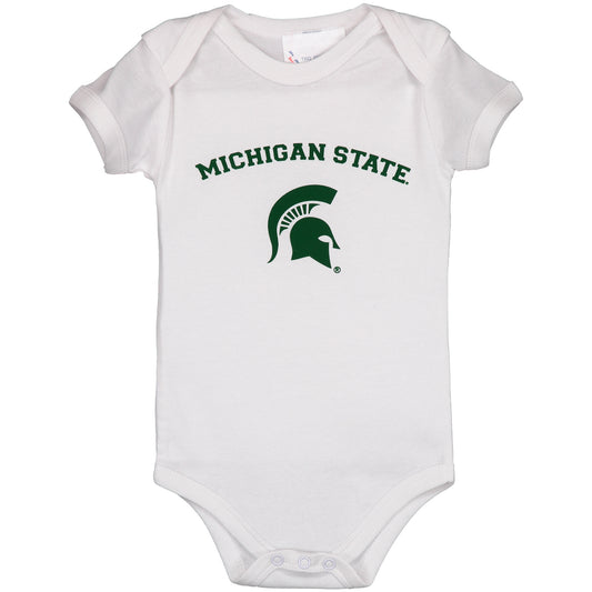 Infant White Michigan State Spartans Arch & Logo Bodysuit