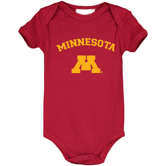 Infant Maroon Minnesota Golden Gophers Arch & Logo Bodysuit