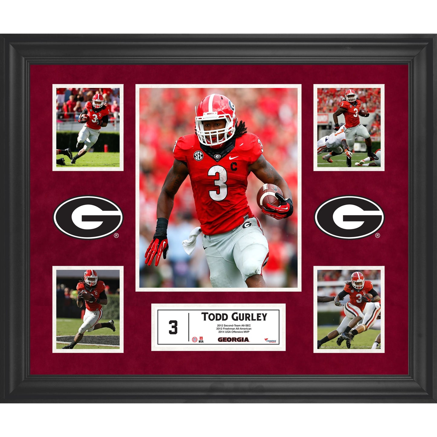Todd Gurley II Georgia Bulldogs Framed 23'' x 27'' 5-Photo Collage