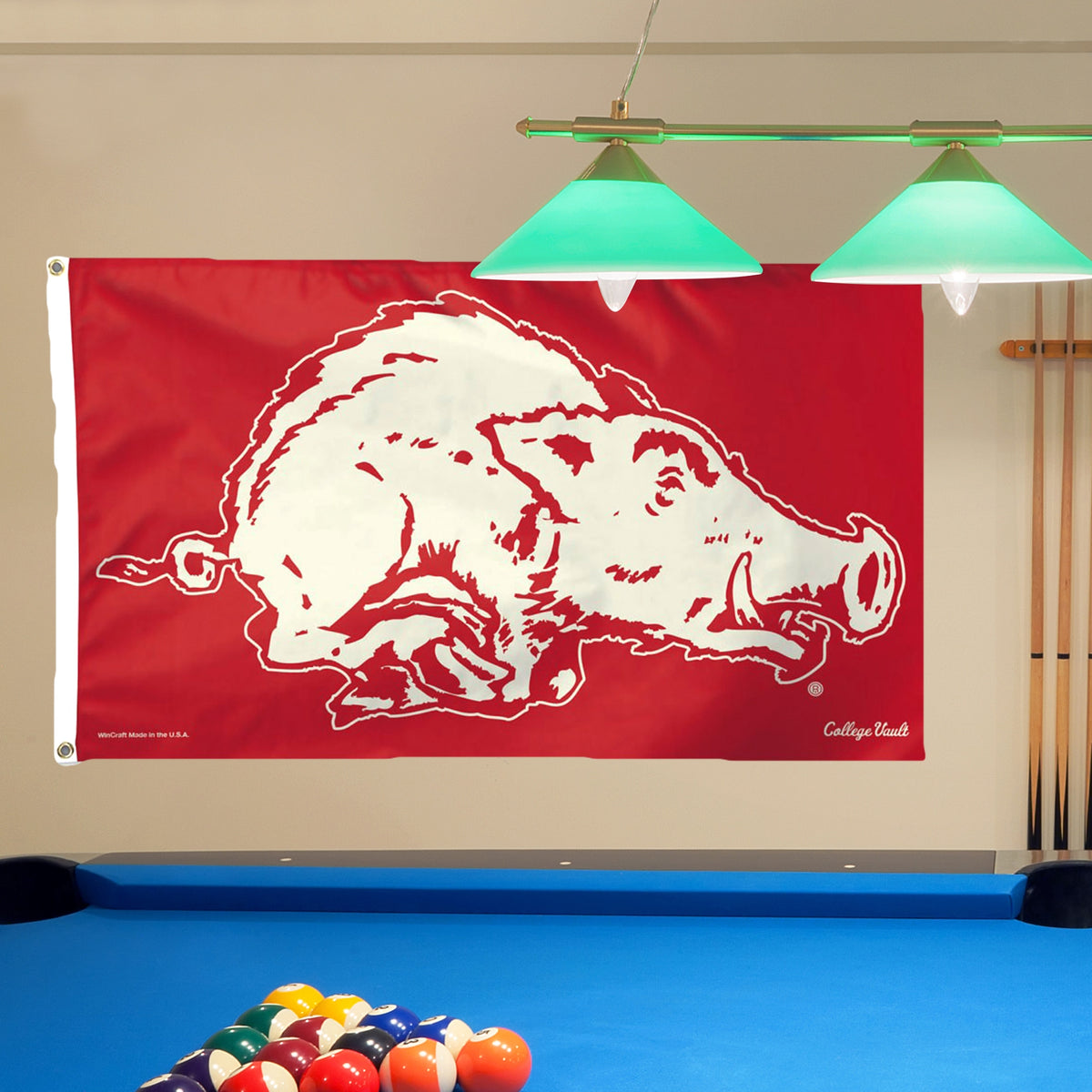 WinCraft Arkansas Razorbacks College Vault Logo Deluxe Single-Sided 3' x 5' Flag