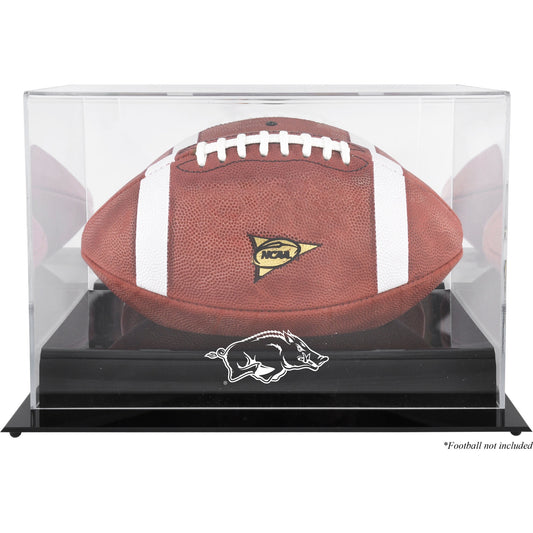 Arkansas Razorbacks Black Base Football Display Case