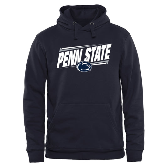 Men's Navy Penn State Nittany Lions Double Bar Pullover Hoodie
