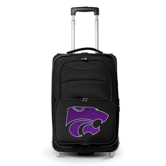 MOJO Black Kansas State Wildcats 21" Softside Rolling Carry-On Suitcase