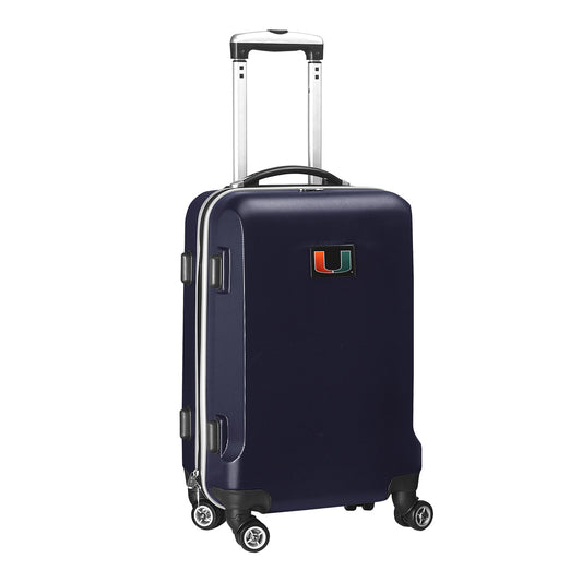 Navy Miami Hurricanes 20" 8-Wheel Hardcase Spinner Carry-On