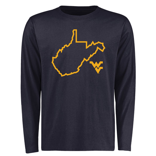 Men's Navy West Virginia Mountaineers Tradition State Long Sleeve T-Shirt