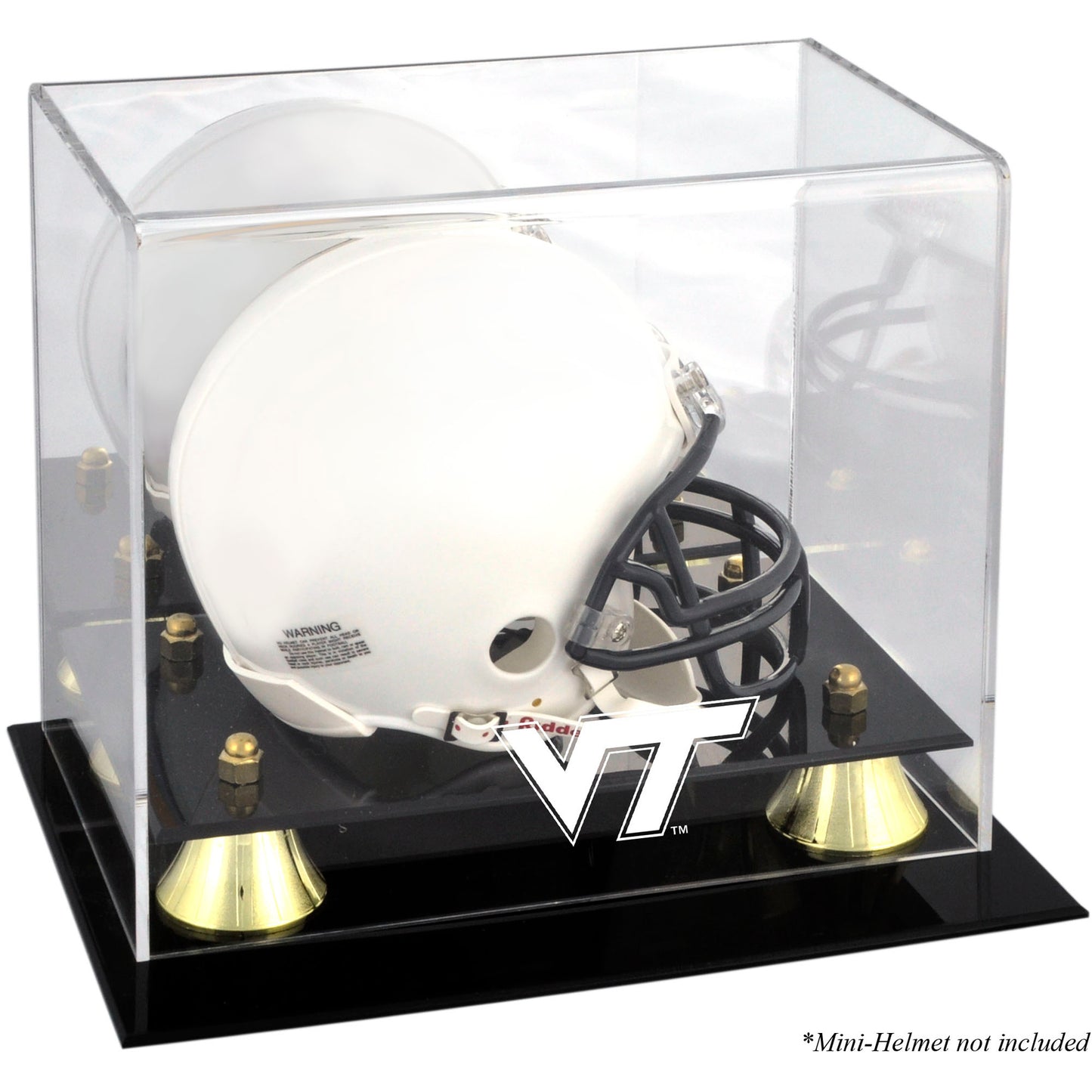 Virginia Tech Hokies Golden Classic Logo Mini Helmet Display Case