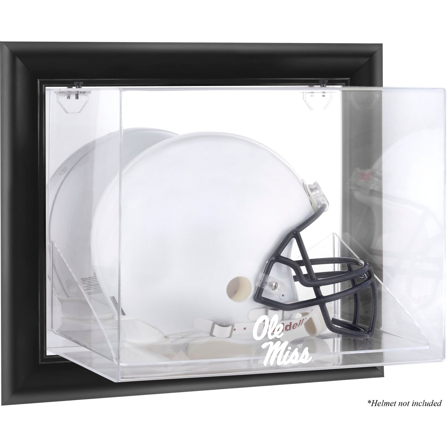 Ole Miss Rebels Black Framed Logo Wall-Mountable Helmet Display Case