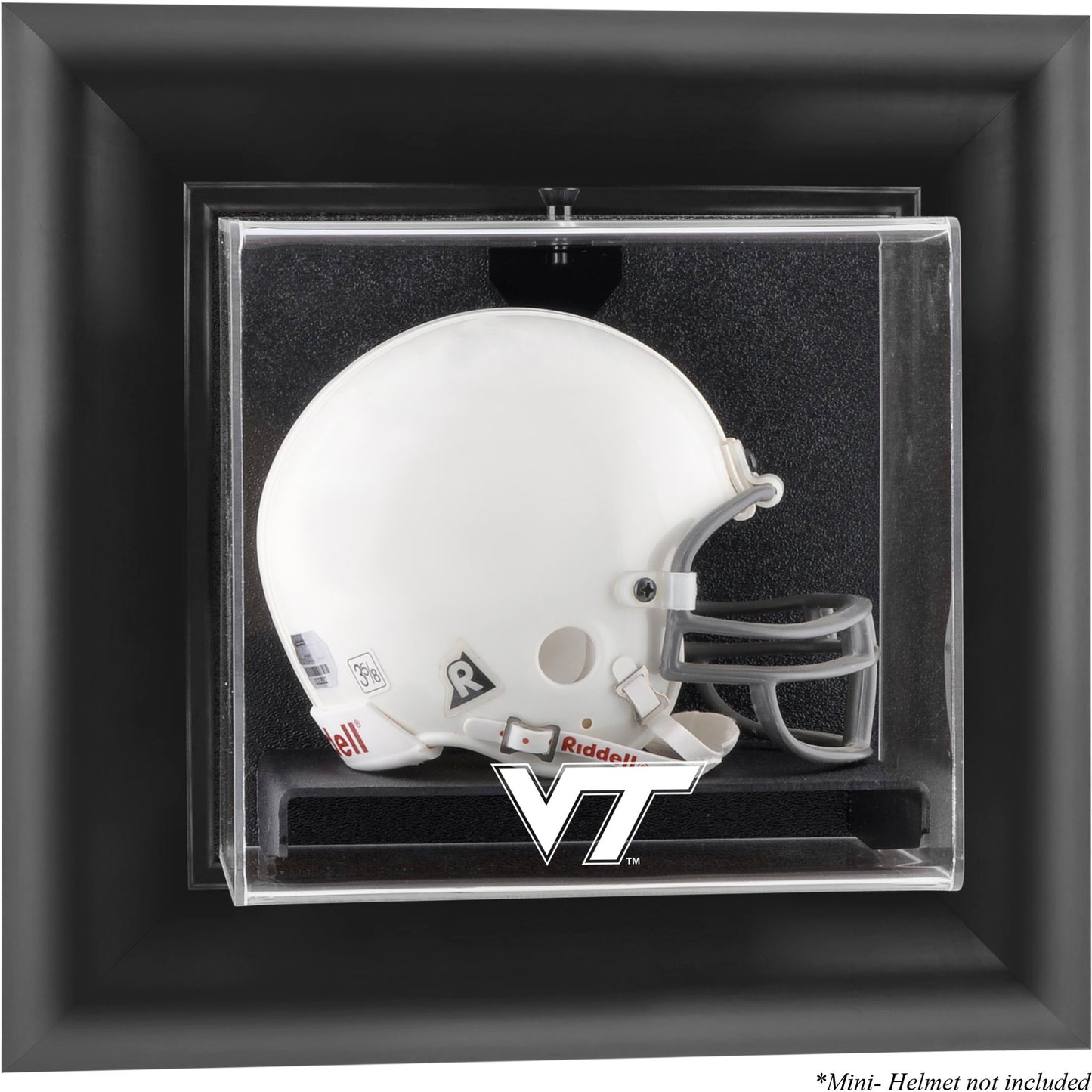 Virginia Tech Hokies Black Framed Logo Wall-Mountable Mini Helmet Display Case
