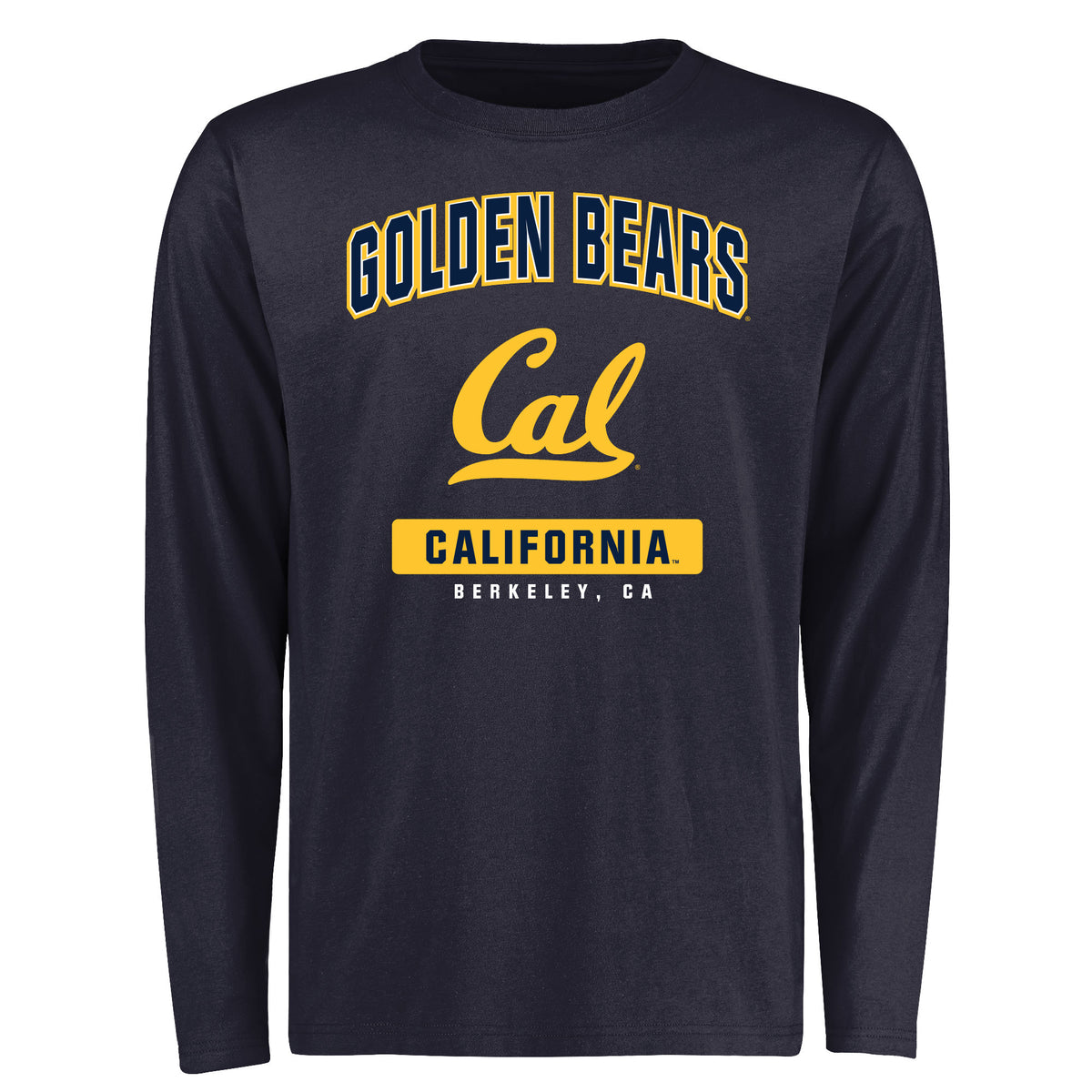Men's Navy Cal Bears Campus Icon Long Sleeve T-Shirt